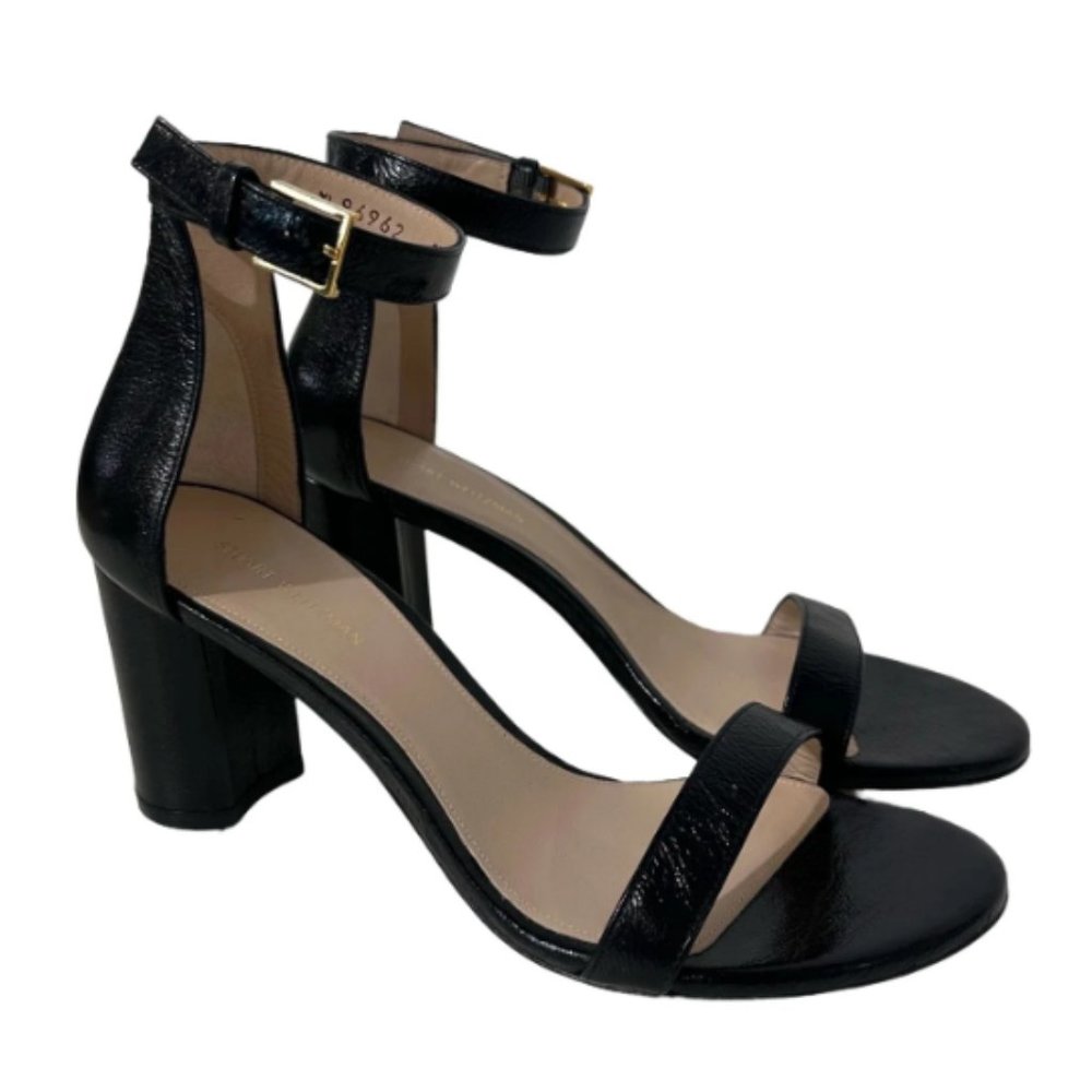 Stuart Weitzman Black Chunk Heel 8.5